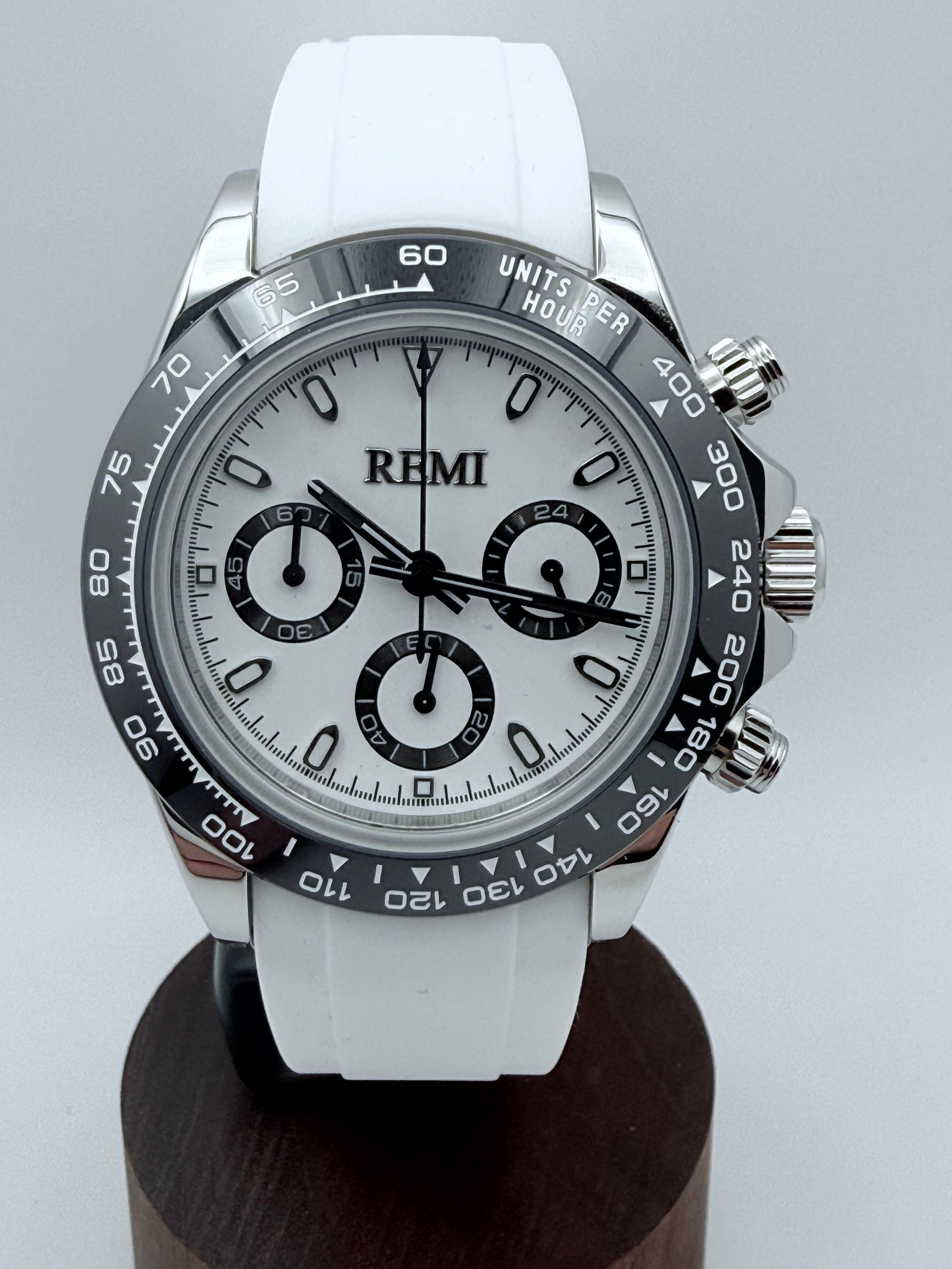 Pursuit Chronograph - White Panda - White Strap